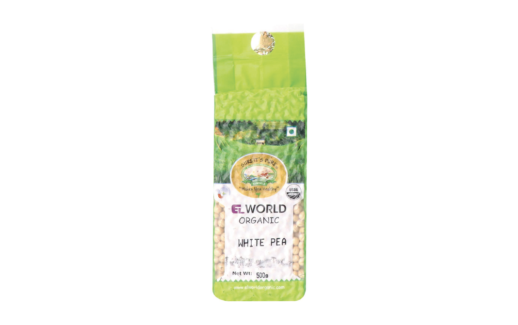 Elworld Organic White Pea    Pack  500 grams